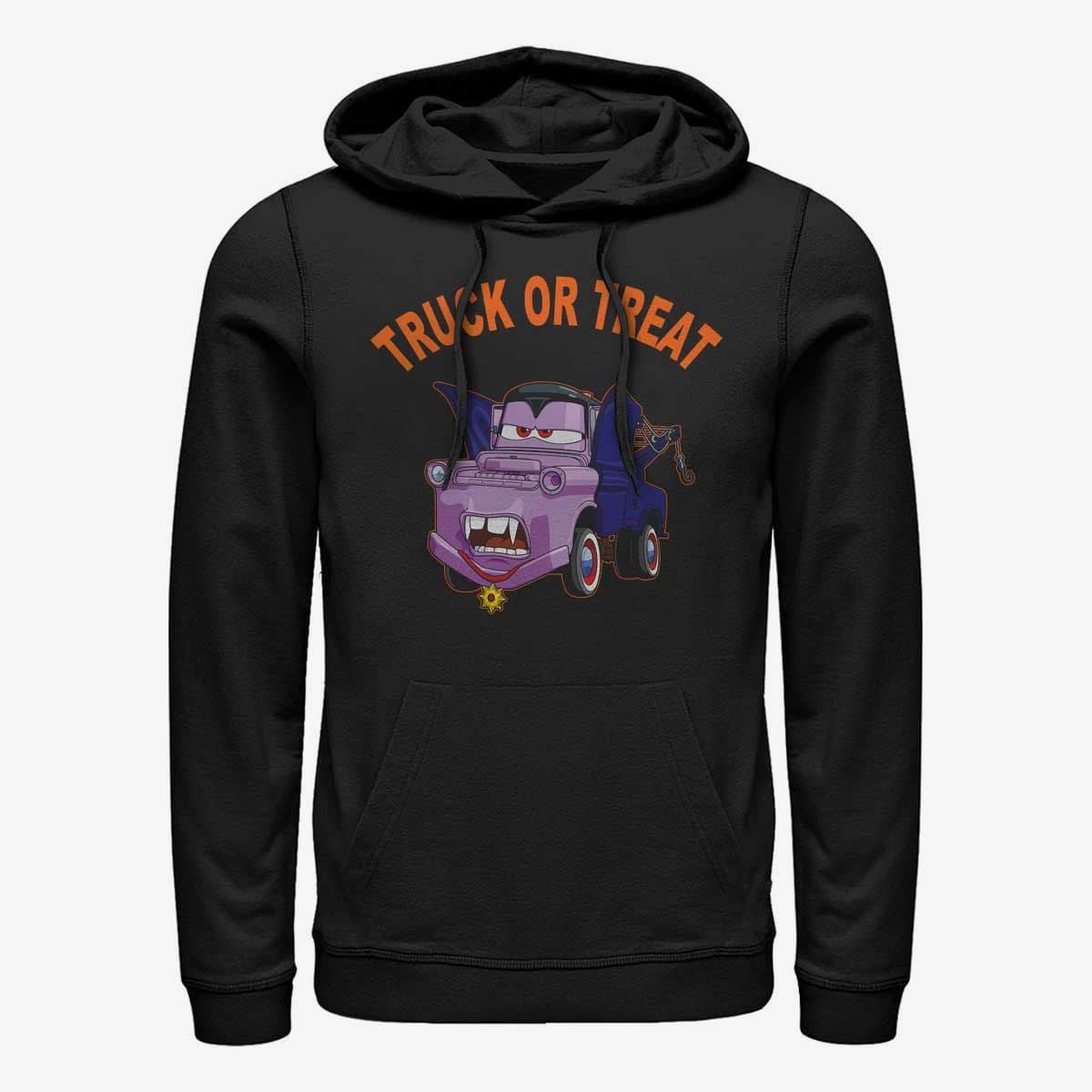 Mikiny Merch Pixar Cars 1-2 - Truck Or Treat Color Unisex Hoodie Black