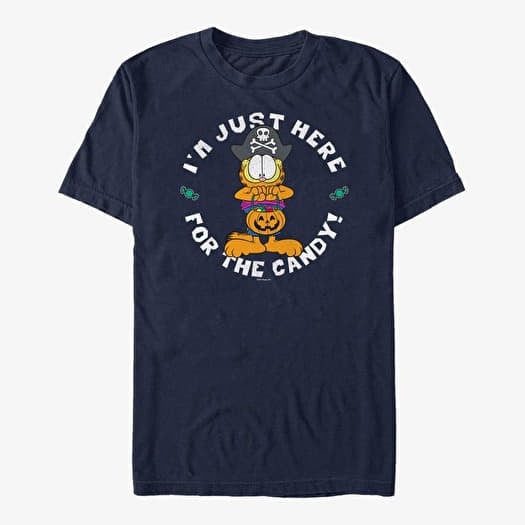 Majica Merch Paramount Garfield - Here For Candy Unisex T-Shirt Navy Blue