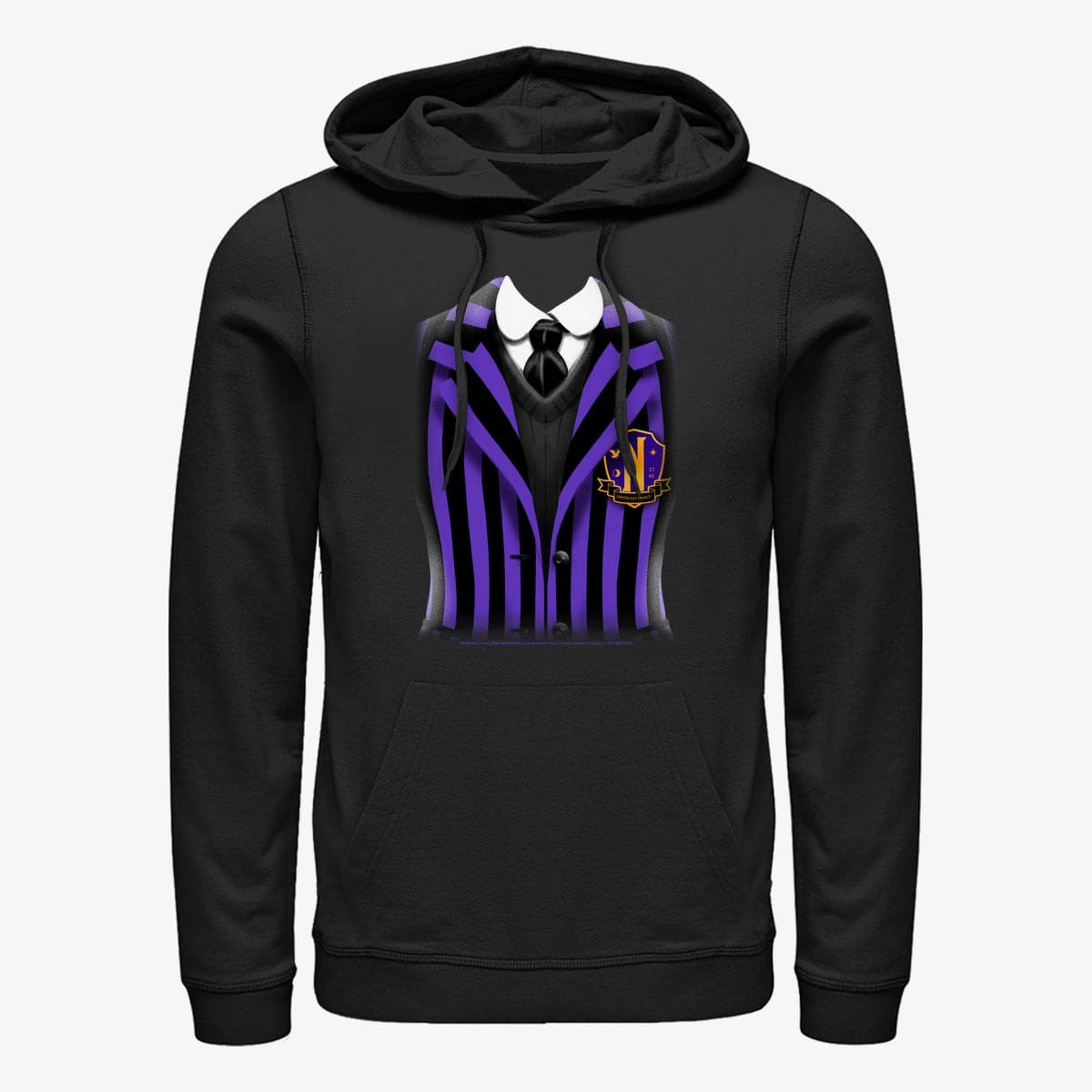 Sweaters Merch MGM Wednesday - Nevermore Uniform Unisex Hoodie Black