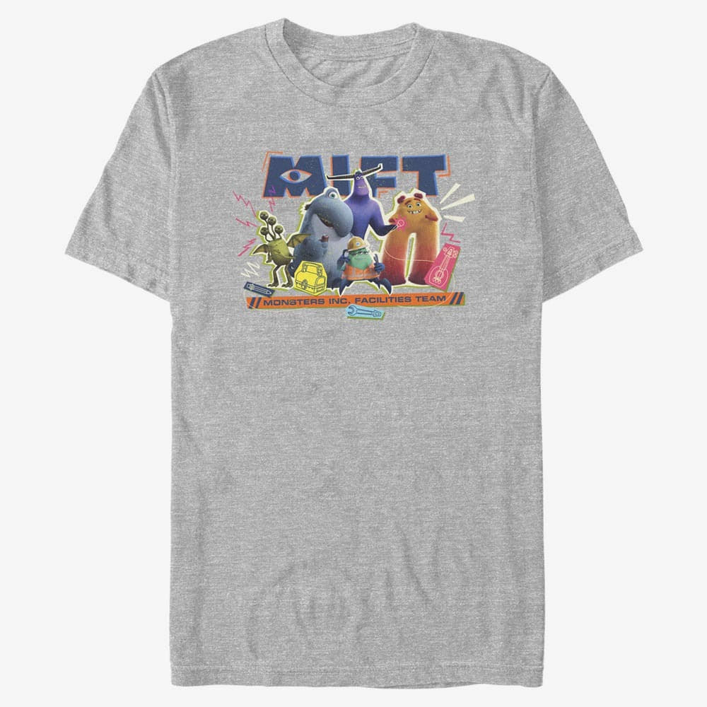 T-krekli Merch Pixar Monsters At Work - Mift Comedians Unisex T-Shirt Heather Grey