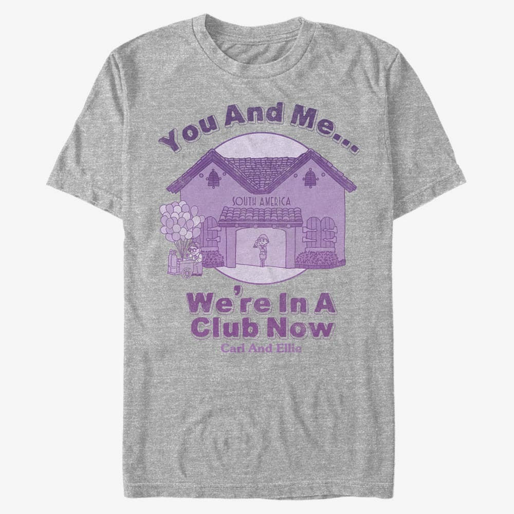 Magliette Merch Pixar Up - CARL ELLIE ZOO UP Unisex T-Shirt Heather Grey