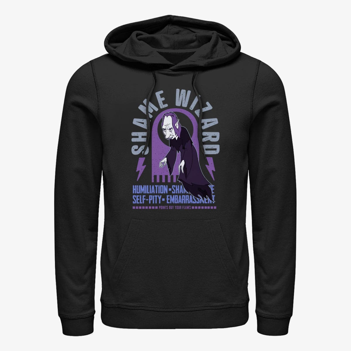 Mikinas ar kapuci un sporta krekli Merch Netflix Human Resources - Shame Wizard Shame Unisex Hoodie Black