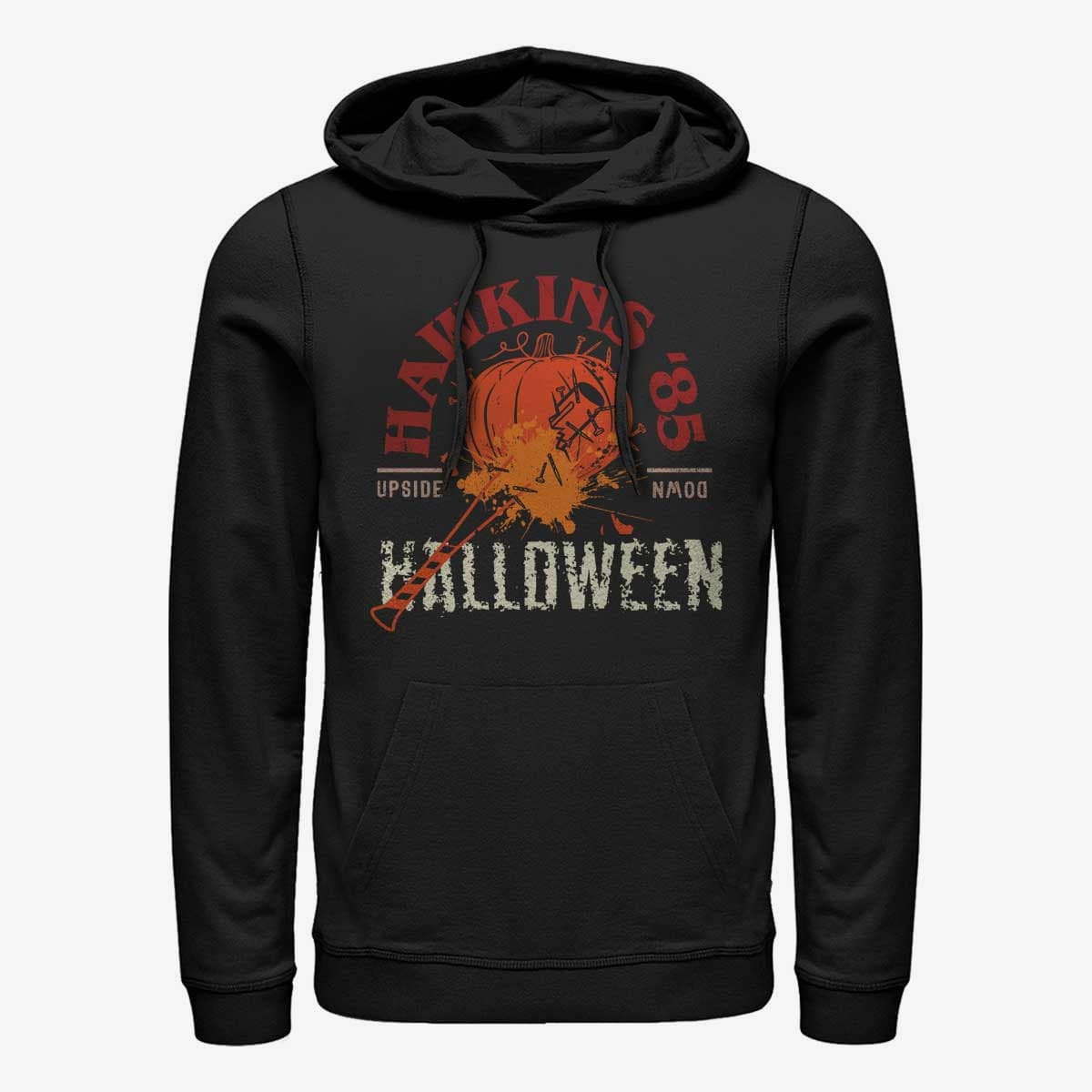 Mikinas ar kapuci un sporta krekli Merch Netflix Stranger Things - Halloween '85 Unisex Hoodie Black