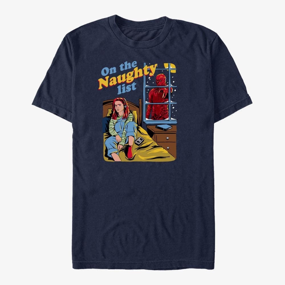 T-Shirts Merch Netflix Stranger Things - Max Naughty List Unisex T-Shirt Navy Blue