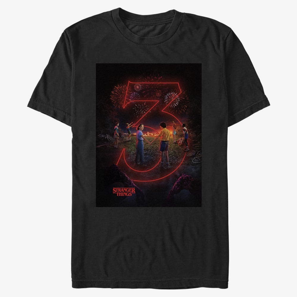 T-Shirts Merch Netflix Stranger Things - Season Three Unisex T-Shirt Black