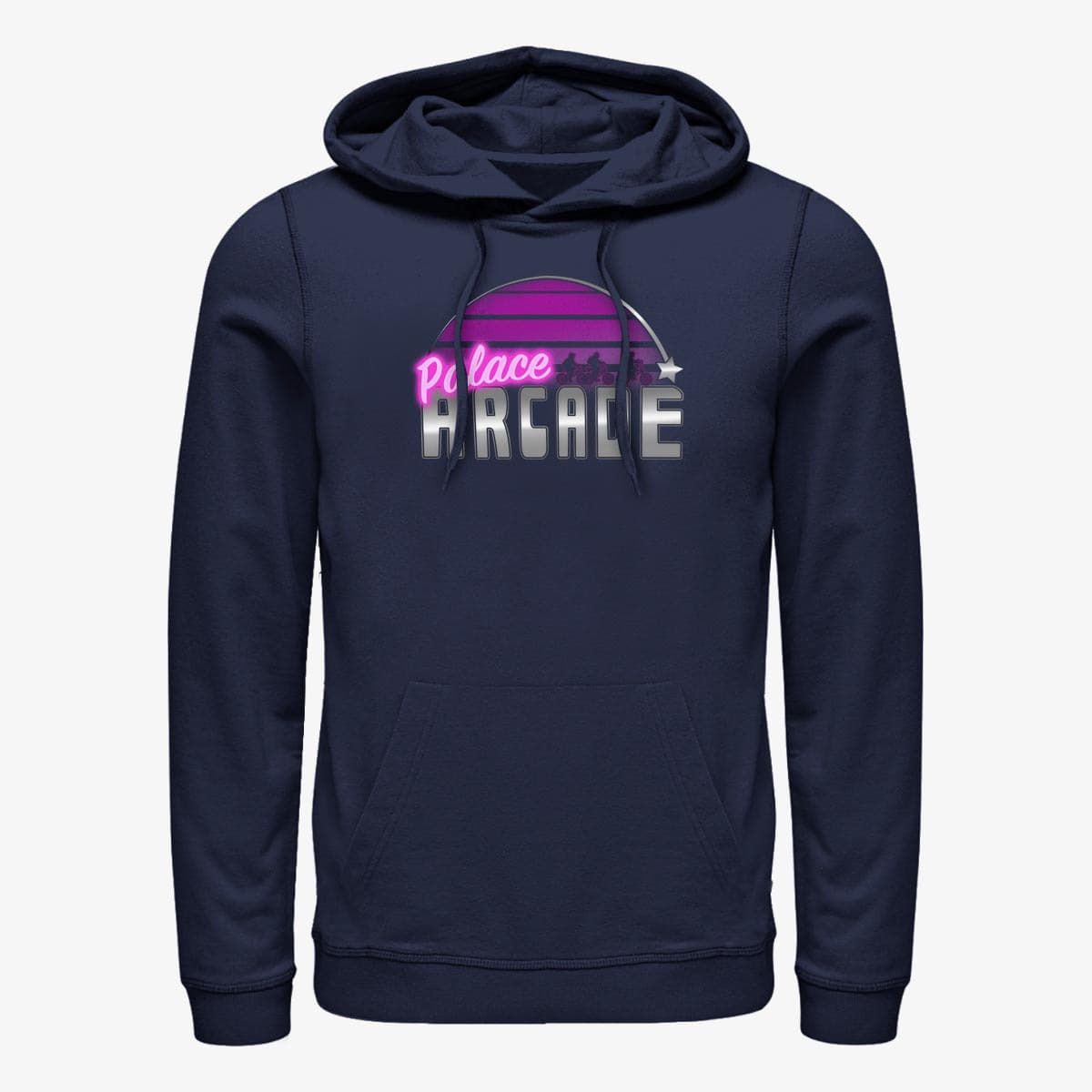 Sweatshirts Merch Netflix Stranger Things - Retro Arcade Unisex Hoodie Navy Blue