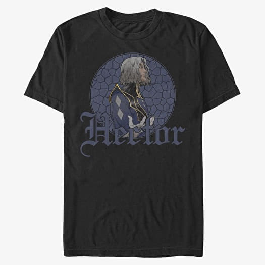 T-shirt Merch Netflix Castlevania - Stained Glass Hector Unisex T-Shirt Black