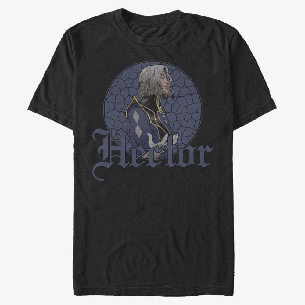 T-krekli Merch Netflix Castlevania - Stained Glass Hector Unisex T-Shirt Black
