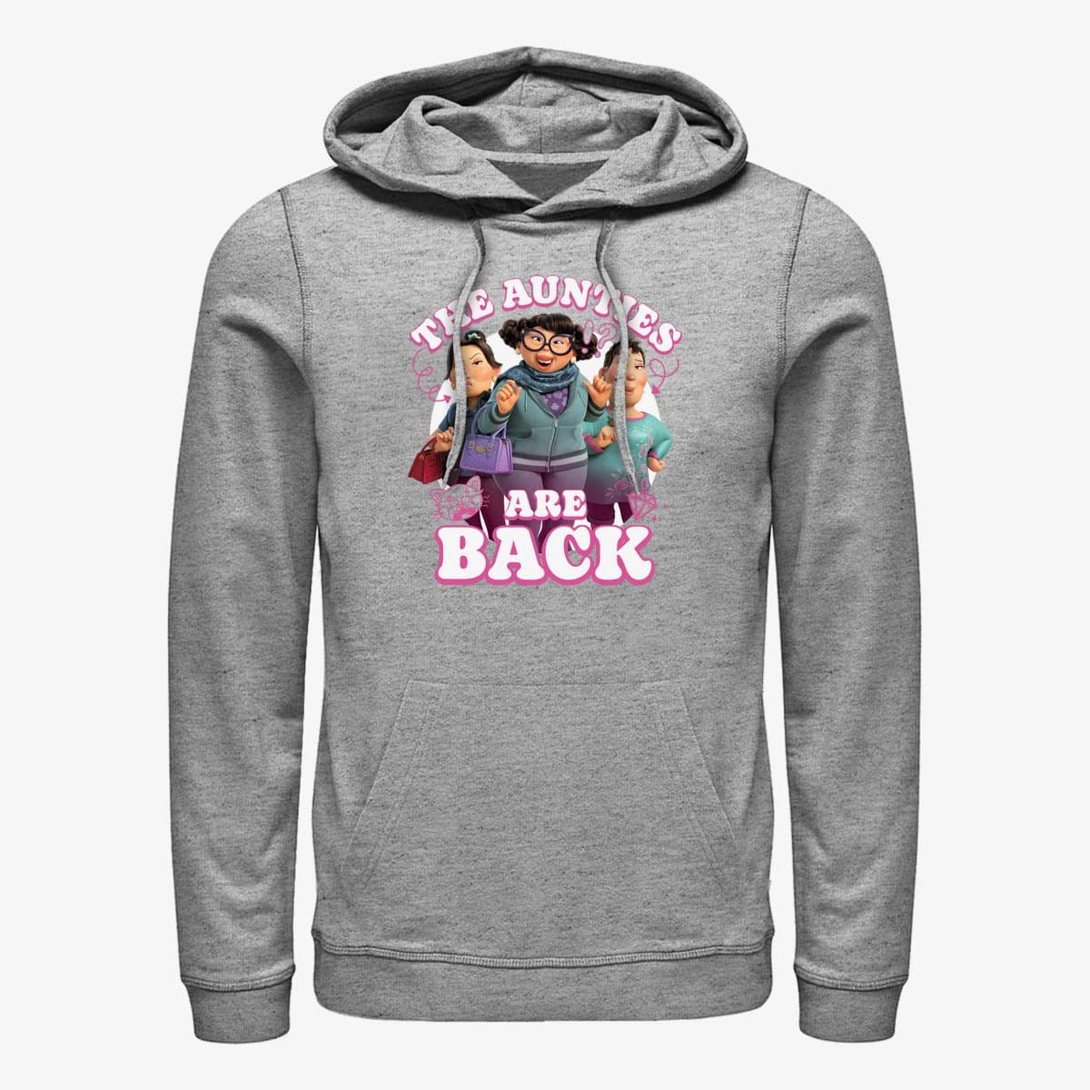 Sweatshirts Merch Pixar Turning Red - Aunties Unisex Hoodie Heather Grey