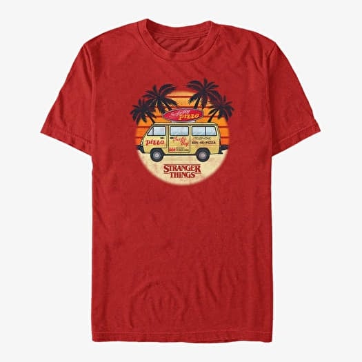 T-shirt Merch Netflix Stranger Things - Surfer Boy Sunset Unisex T-Shirt Red