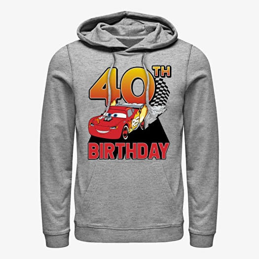 Sweatshirt Merch Pixar Cars 2 - Lightning Birthday 40 Unisex Hoodie Heather Grey