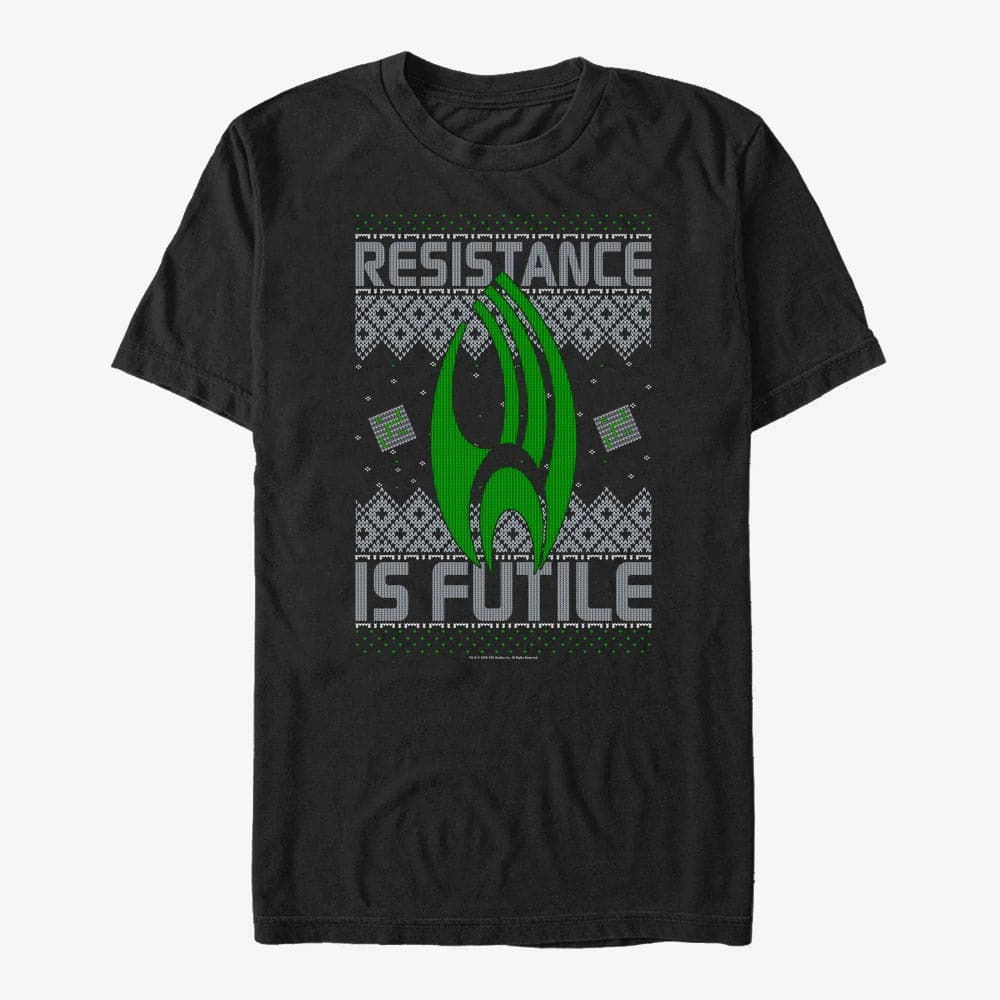 T-krekli Merch Paramount Star Trek - Resistance to Xmas Unisex T-Shirt Black