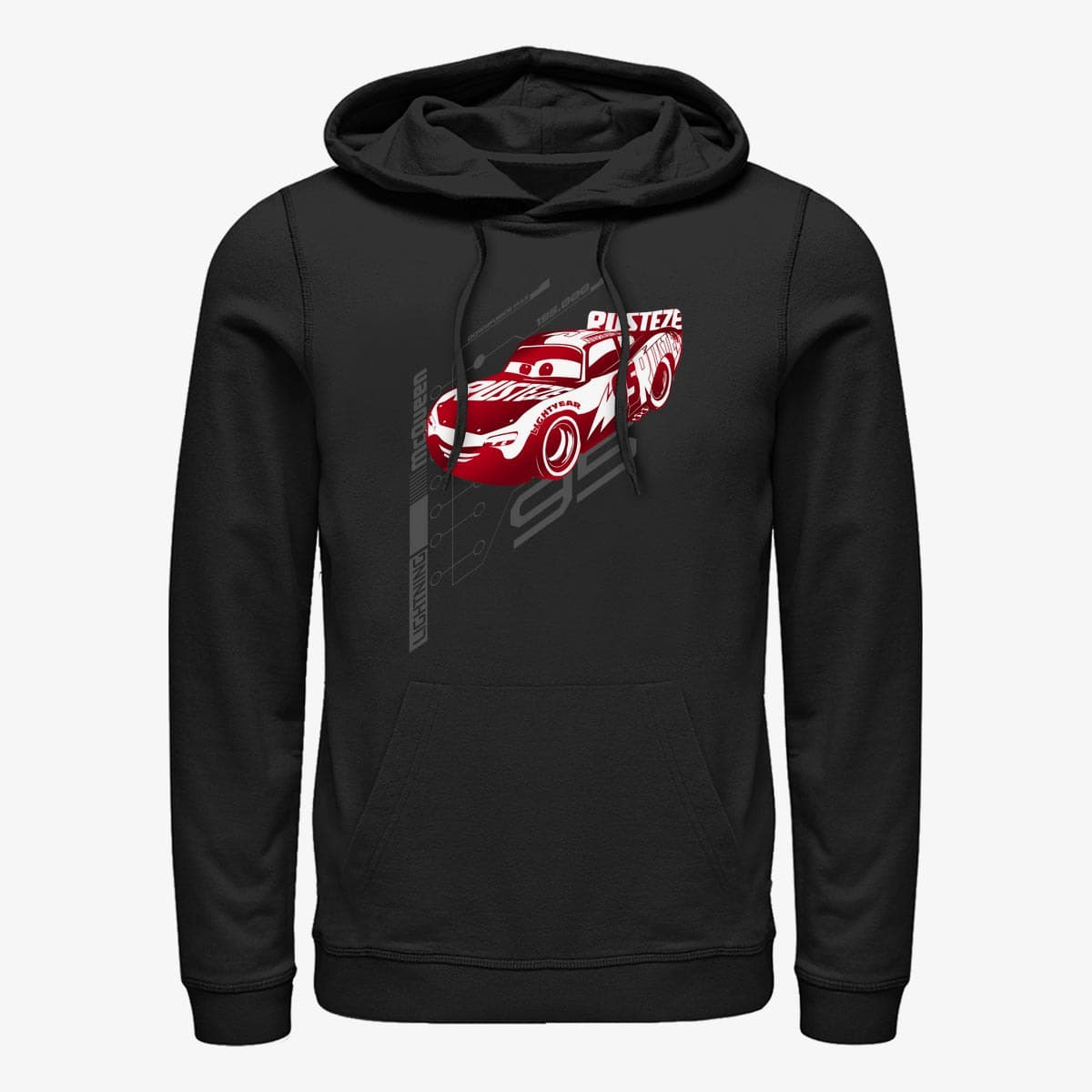 Kapuutsikud ja kampsunid Merch Pixar Cars 3 - Foiled Mc Queen Unisex Hoodie Black