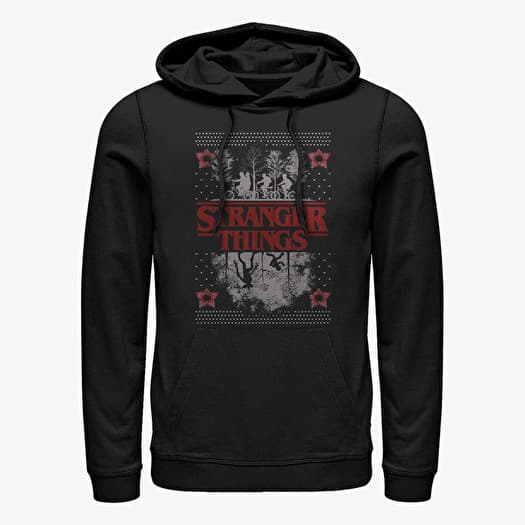 Sweat-shirt Merch Netflix Stranger Things - UpsideDown Ugly Sweater Unisex Hoodie Black