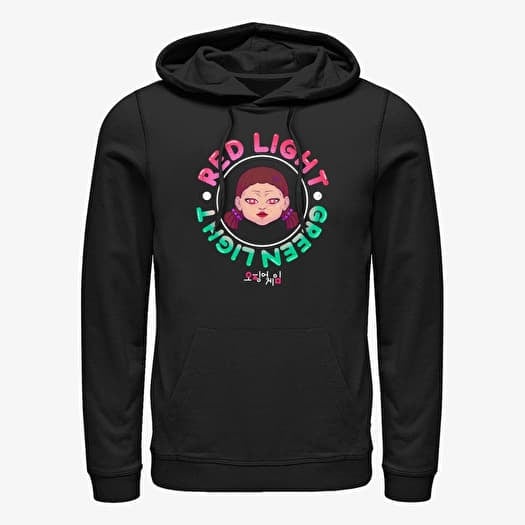 Mikina Merch Netflix Squid Game - RedGreen Stamp Unisex Hoodie Black