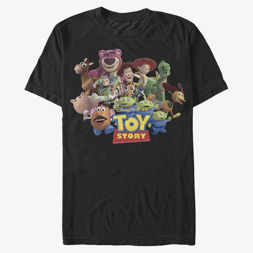 T-krekli Merch Pixar Toy Story - Running Team Unisex T-Shirt Black