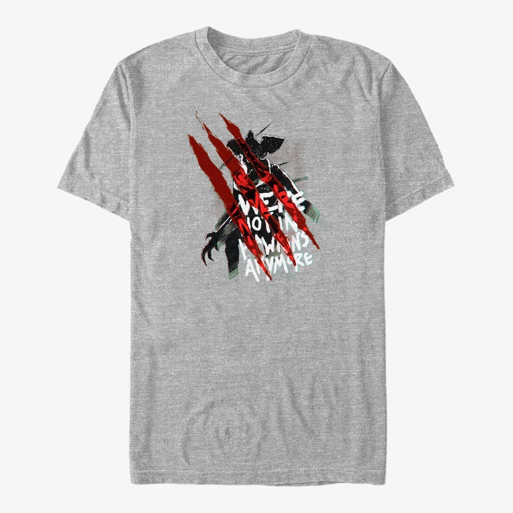 T-Shirts Merch Netflix Stranger Things - Demogorgen Slashes Unisex T-Shirt Heather Grey