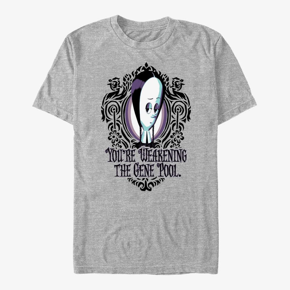 Trička Merch MGM The Addams Family - Weaken Gene Pool Unisex T-Shirt Heather Grey