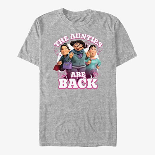T-shirt Merch Pixar Turning Red - Aunties Unisex T-Shirt Heather Grey