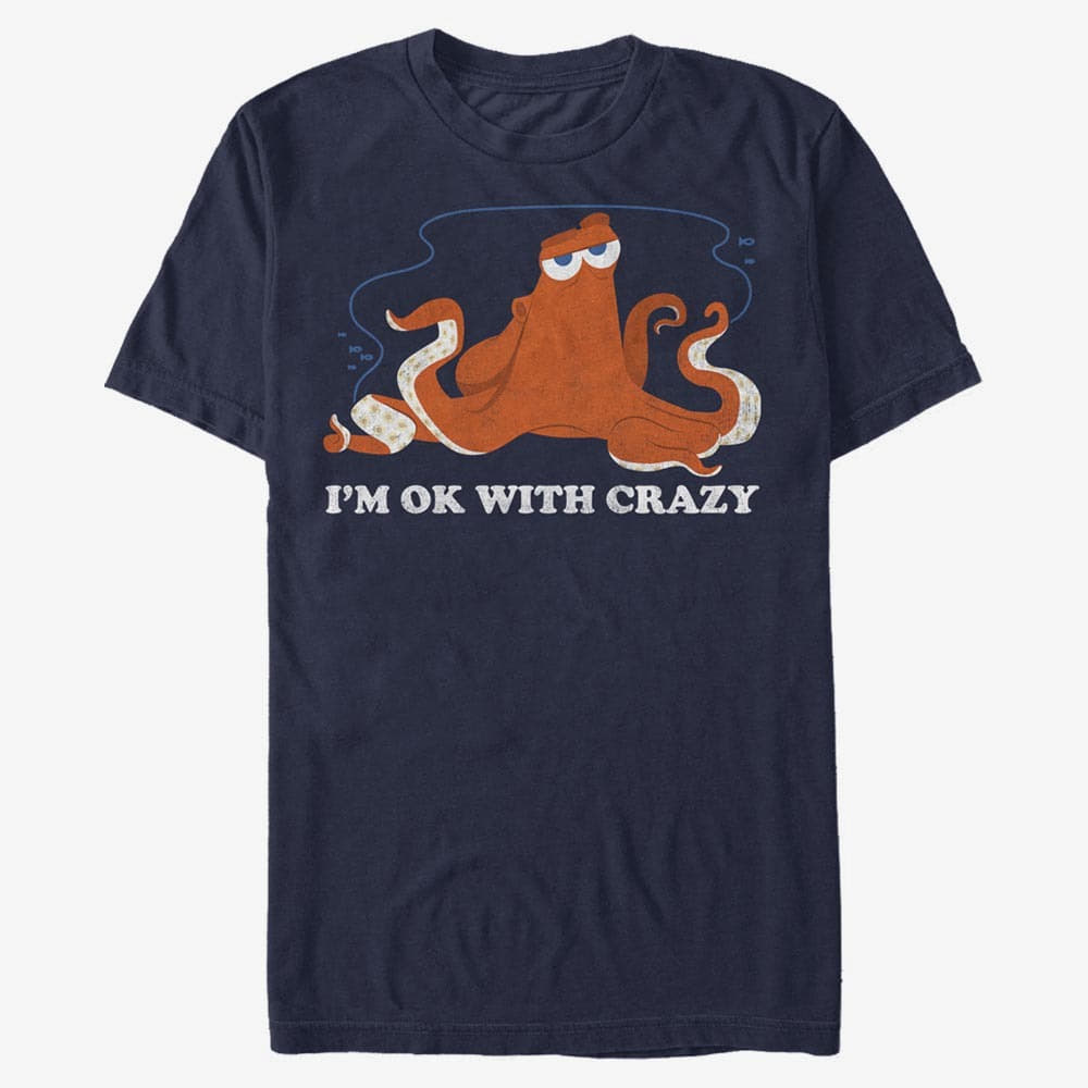 majice kratkih rukava Merch Pixar Finding Dory - Okay Crazy Unisex T-Shirt Navy Blue