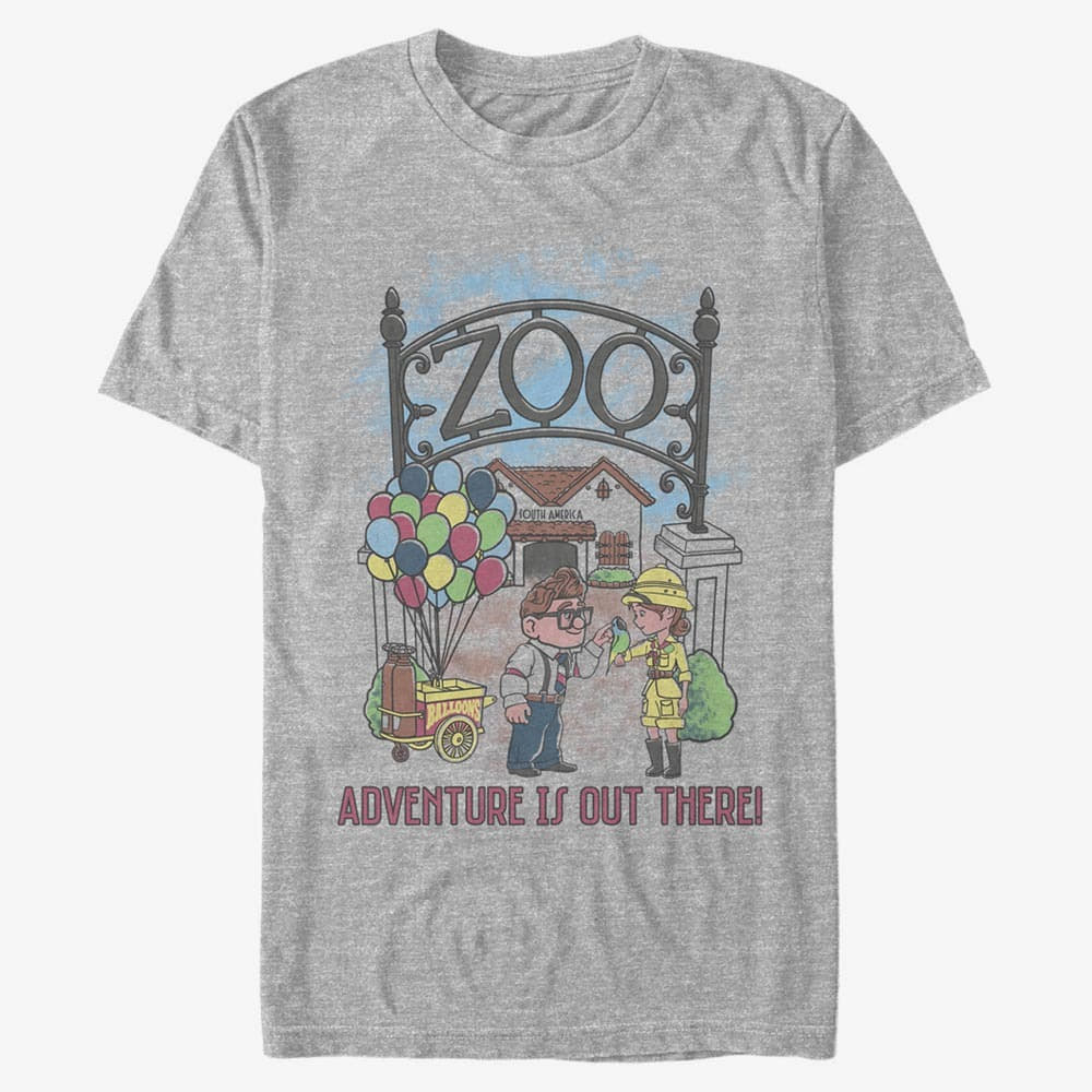 T-shirts Merch Pixar Up - Zoo Adventure Unisex T-Shirt Heather Grey