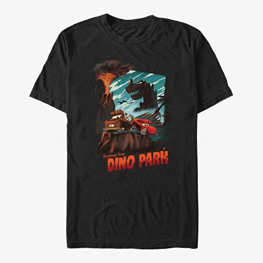 Tricou Merch Pixar Cars-Cars 2 - Dino Postcard Unisex T-Shirt Black