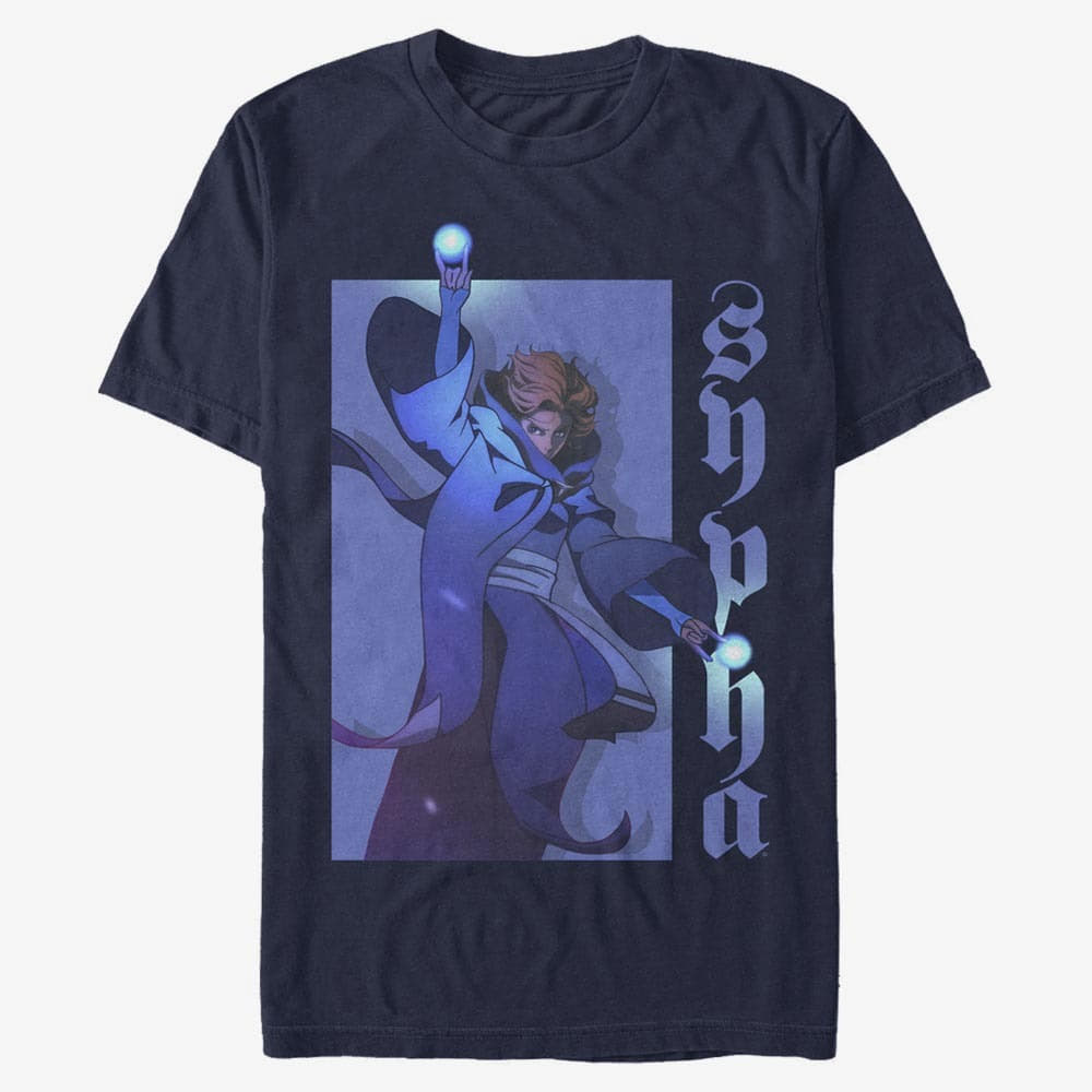 Tricouri Merch Netflix Castlevania - Hero Sypha Unisex T-Shirt Navy Blue