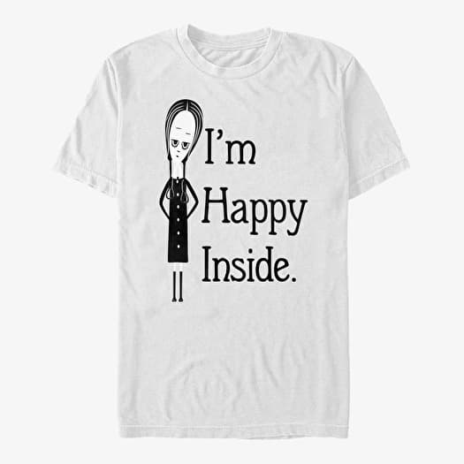 Camiseta Merch MGM The Addams Family - Happy Inside Unisex T-Shirt White