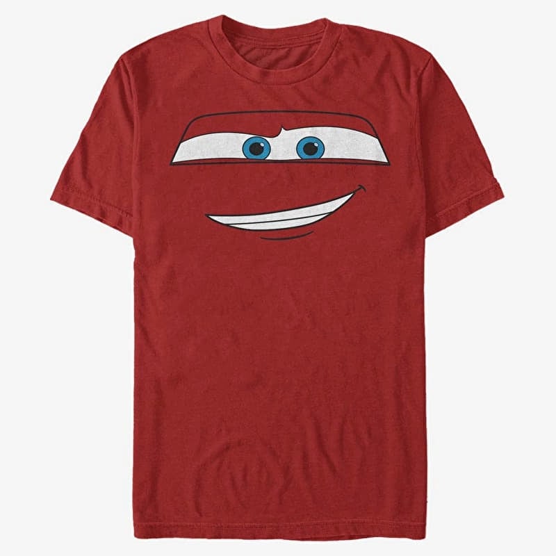 T-shirt Merch Pixar Cars 1-2 - McQueen Big Face Unisex T-Shirt Red