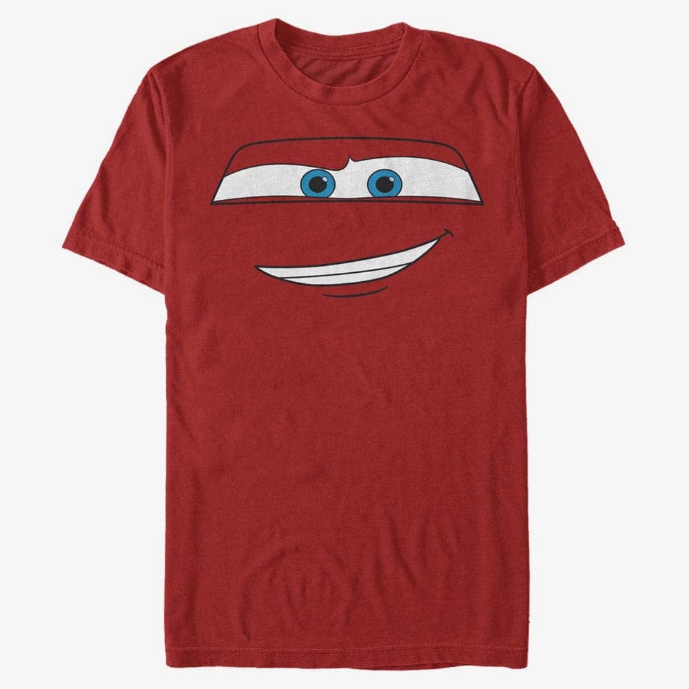 T-shirts Merch Pixar Cars 1-2 - McQueen Big Face Unisex T-Shirt Red