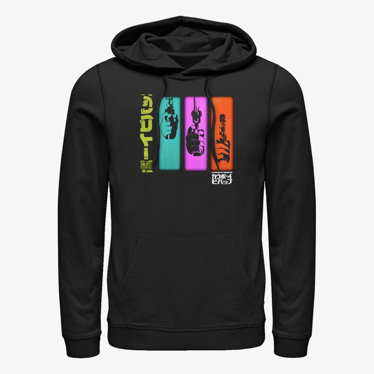 Hoodies and sweatshirts  Merch Netflix Cowboy Bebop - Colorful Sequence Unisex Hoodie Black