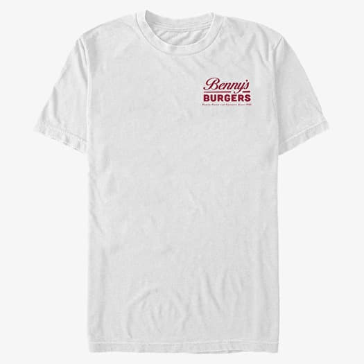T-shirt Merch Netflix Stranger Things - Benny's Burgers Unisex T-Shirt White