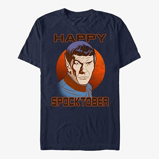 Majica Merch Paramount Star Trek - Happy Spocktober Unisex T-Shirt Navy Blue