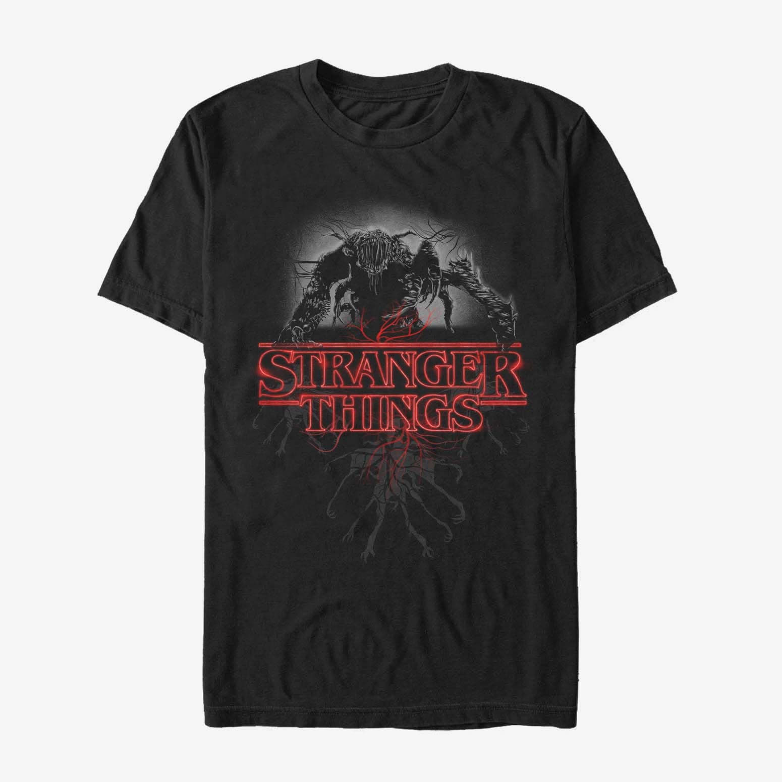 T-shirts Merch Netflix Stranger Things - Logo Demo Glow Unisex T-Shirt Black