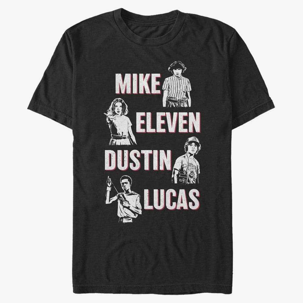 T-Shirts Merch Netflix Stranger Things - Cast Characteristic Unisex T-Shirt Black