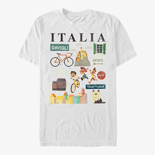 Tricou Merch Pixar Luca - Land Icons Unisex T-Shirt White