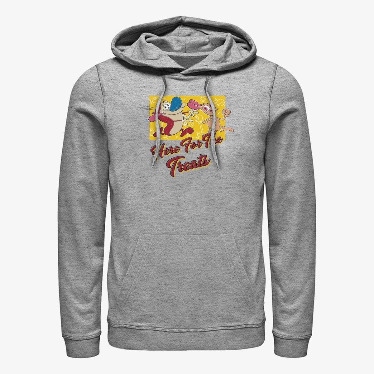 Mikinas ar kapuci un sporta krekli Merch Paramount The Ren & Stimpy Show - Here For Candy Unisex Hoodie Heather Grey