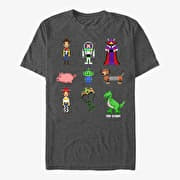 Merch Pixar Toy Story 1-3 - Pixel Story Unisex T-Shirt Dark Heather Grey