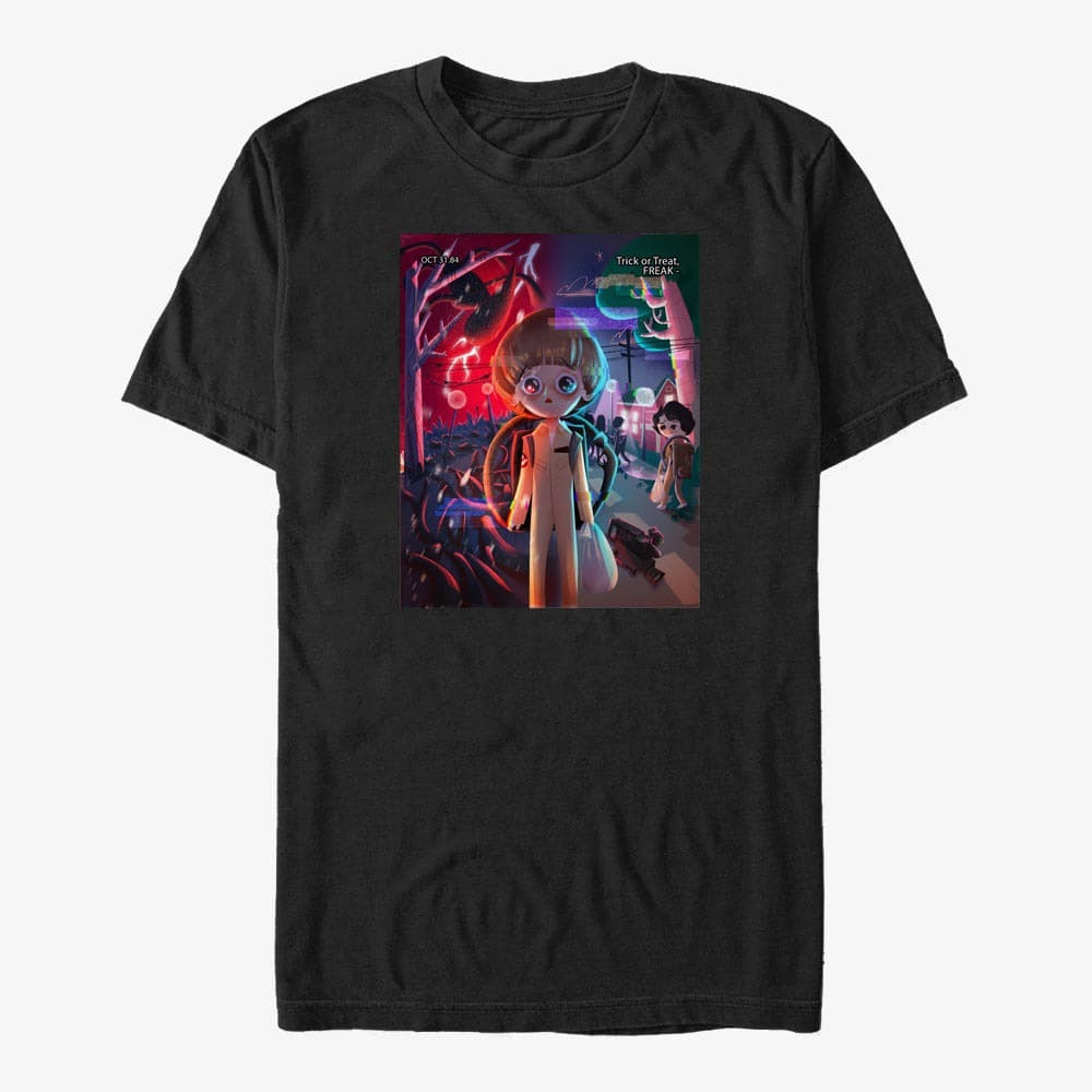 T-krekli Merch Netflix Stranger Things - Trick or Treat Freak Unisex T-Shirt Black