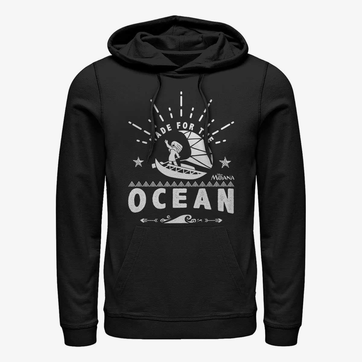 Hættetrøjer og sweatshirts Merch Pixar Moana - Made For The Ocean Unisex Hoodie Black