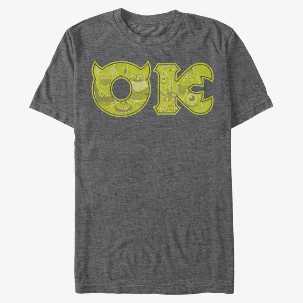 T-krekli Merch Pixar Monster's Inc. - OK Frat Unisex T-Shirt Dark Heather Grey