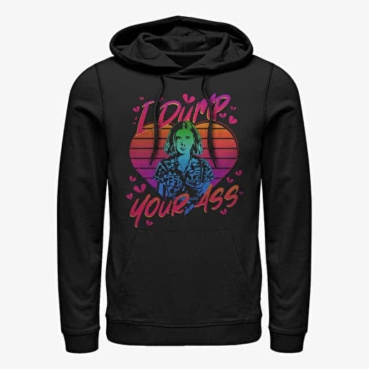 Pulóver Merch Netflix Stranger Things - I DUMP YOUR ASS Unisex Hoodie Black