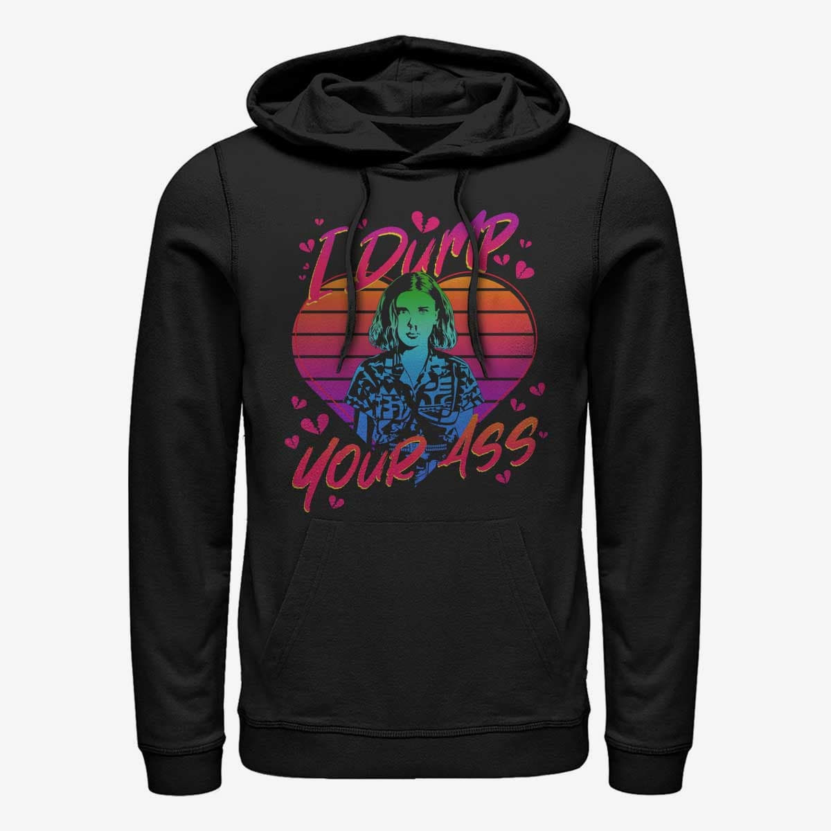 Sweatshirts Merch Netflix Stranger Things - I DUMP YOUR ASS Unisex Hoodie Black