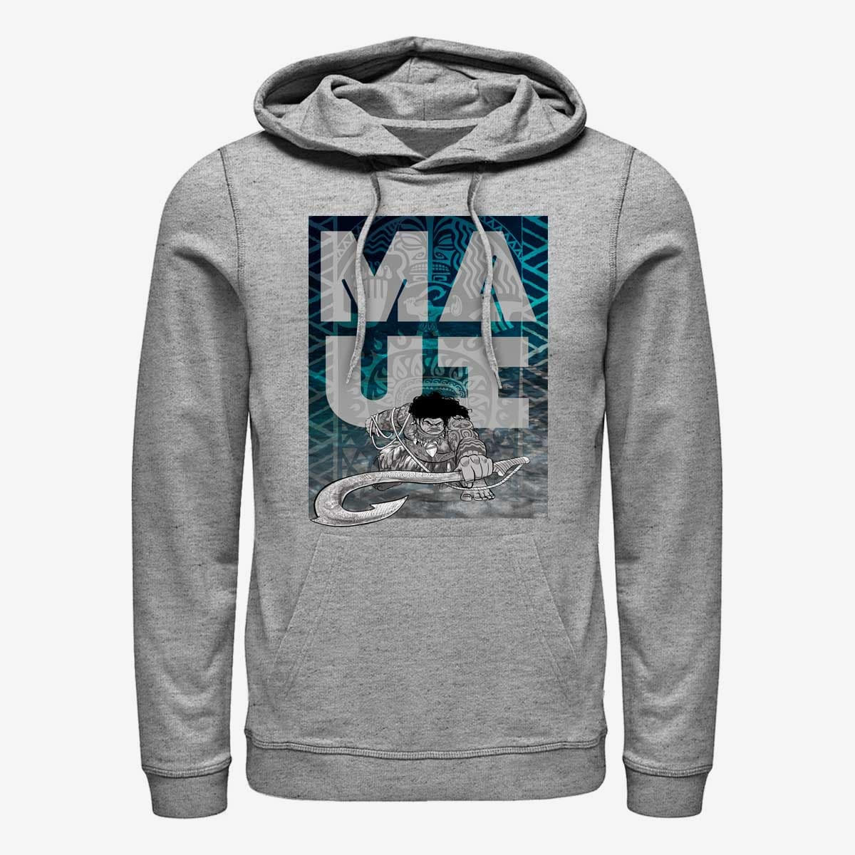Hoodies and sweatshirts  Merch Pixar Moana - Maui Hook Fade Unisex Hoodie Heather Grey