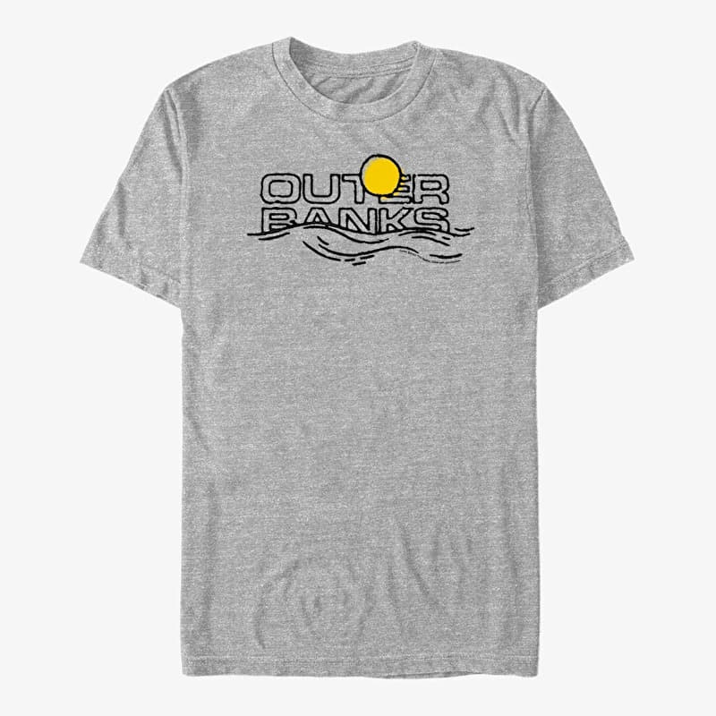 T-Shirt Merch Netflix Outer Banks - Title on Horizon Unisex T-Shirt Heather Grey