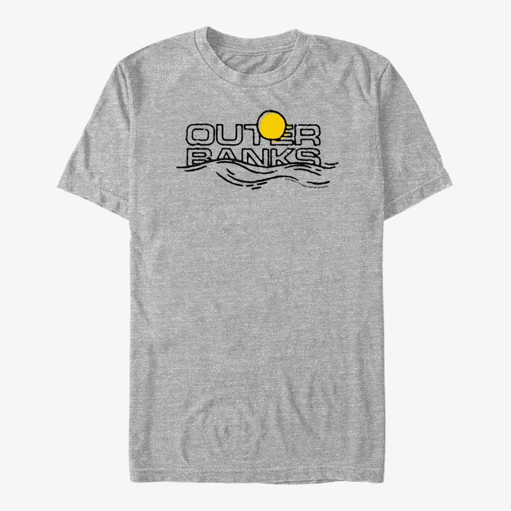 Tričká Merch Netflix Outer Banks - Title on Horizon Unisex T-Shirt Heather Grey