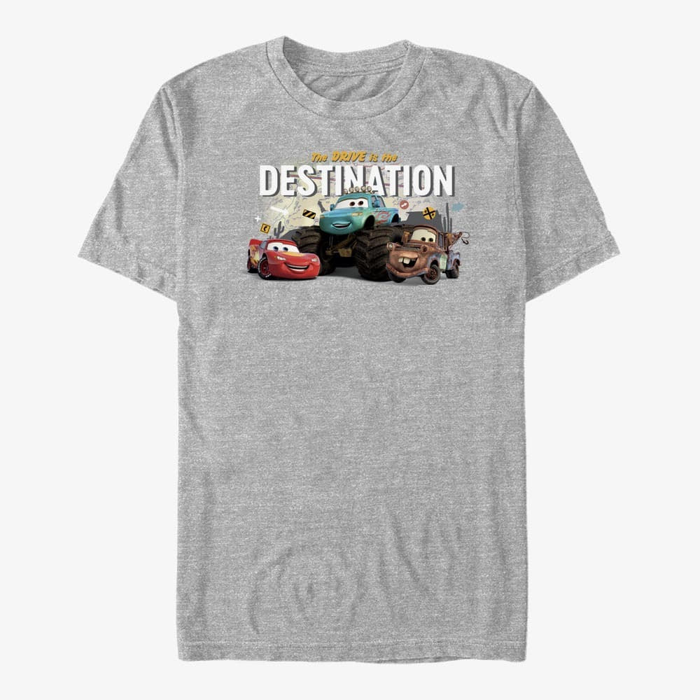 T-shirts Merch Pixar Cars-Cars 2 - Destination Cars Unisex T-Shirt Heather Grey