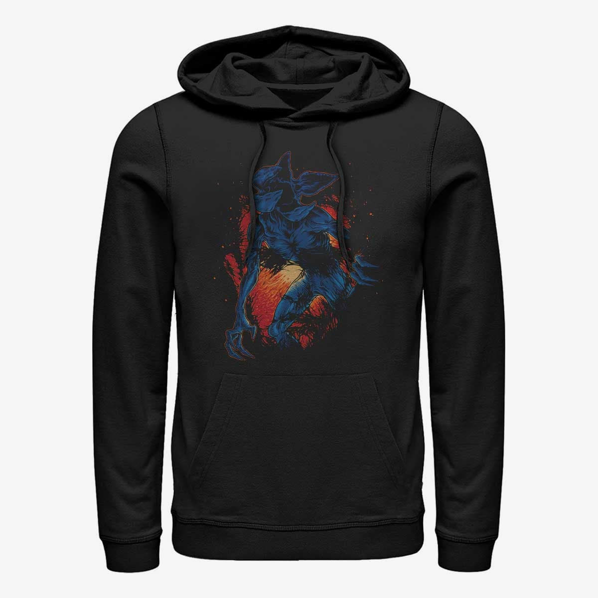 Sweatshirts Merch Netflix Stranger Things - Demogorgon Unisex Hoodie Black