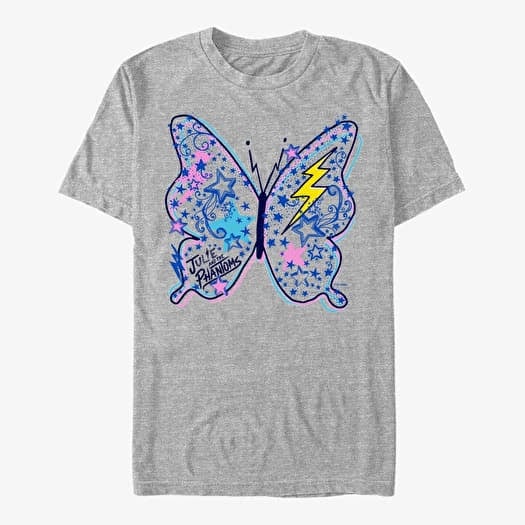 Tričko Merch Netflix Julie And The Phantoms - Butterfly doodles Unisex T-Shirt Heather Grey