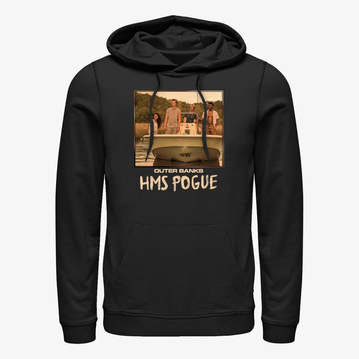 Hoodies and sweatshirts  Merch Netflix Outer Banks - Pogue Square Unisex Hoodie Black